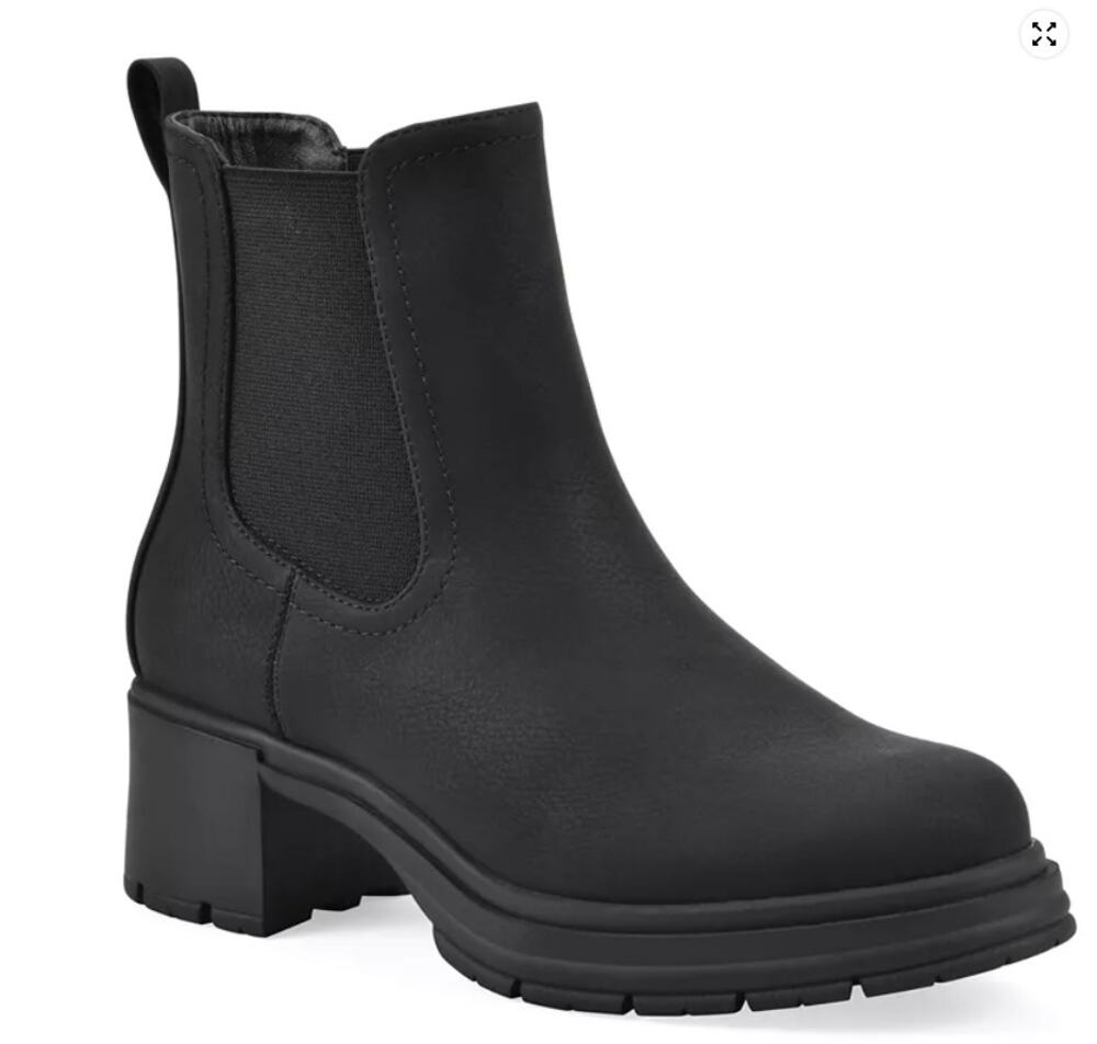 Cliffs By White Mountain Boots Women's Size 7 Black Mingo Chelsea Ankle Booties
